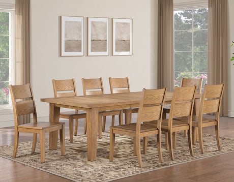 Sommerset Natural Oak 5-Piece 64-96 Ladder Back Dining Set by Steve Silver at Eve Furniture