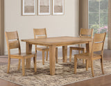 Sommerset Natural Oak 5-Piece 64-96 Ladder Back Dining Set by Steve Silver at Eve Furniture