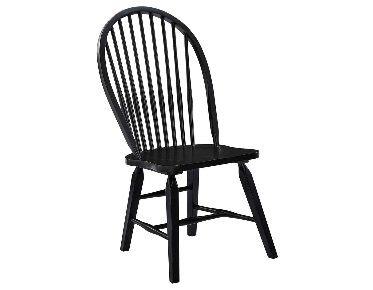 Sommerset Solid Wood Black Modern Windsor Chair, Set of 2 by Steve Silver at Eve Furniture