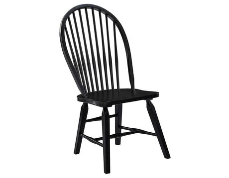 Sommerset Solid Wood Black Modern Windsor Chair, Set of 2 by Steve Silver at Eve Furniture