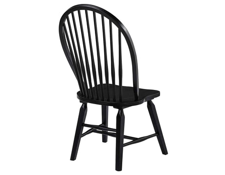 Sommerset Solid Wood Black Modern Windsor Chair, Set of 2 by Steve Silver at Eve Furniture