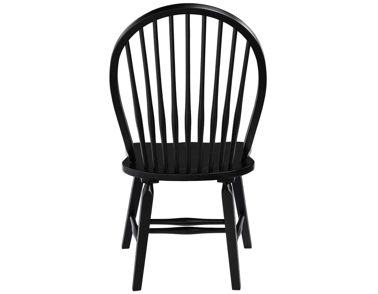 Sommerset Solid Wood Black Modern Windsor Chair, Set of 2 by Steve Silver at Eve Furniture
