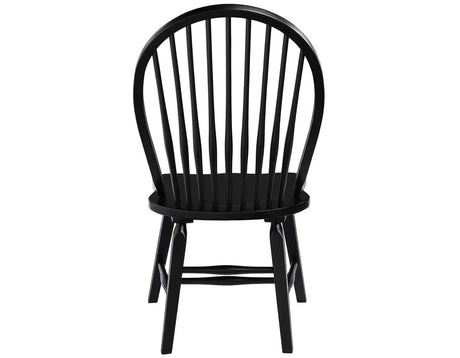 Sommerset Solid Wood Black Modern Windsor Chair, Set of 2 by Steve Silver at Eve Furniture