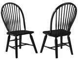 Sommerset Solid Wood Black Modern Windsor Chair, Set of 2 by Steve Silver at Eve Furniture