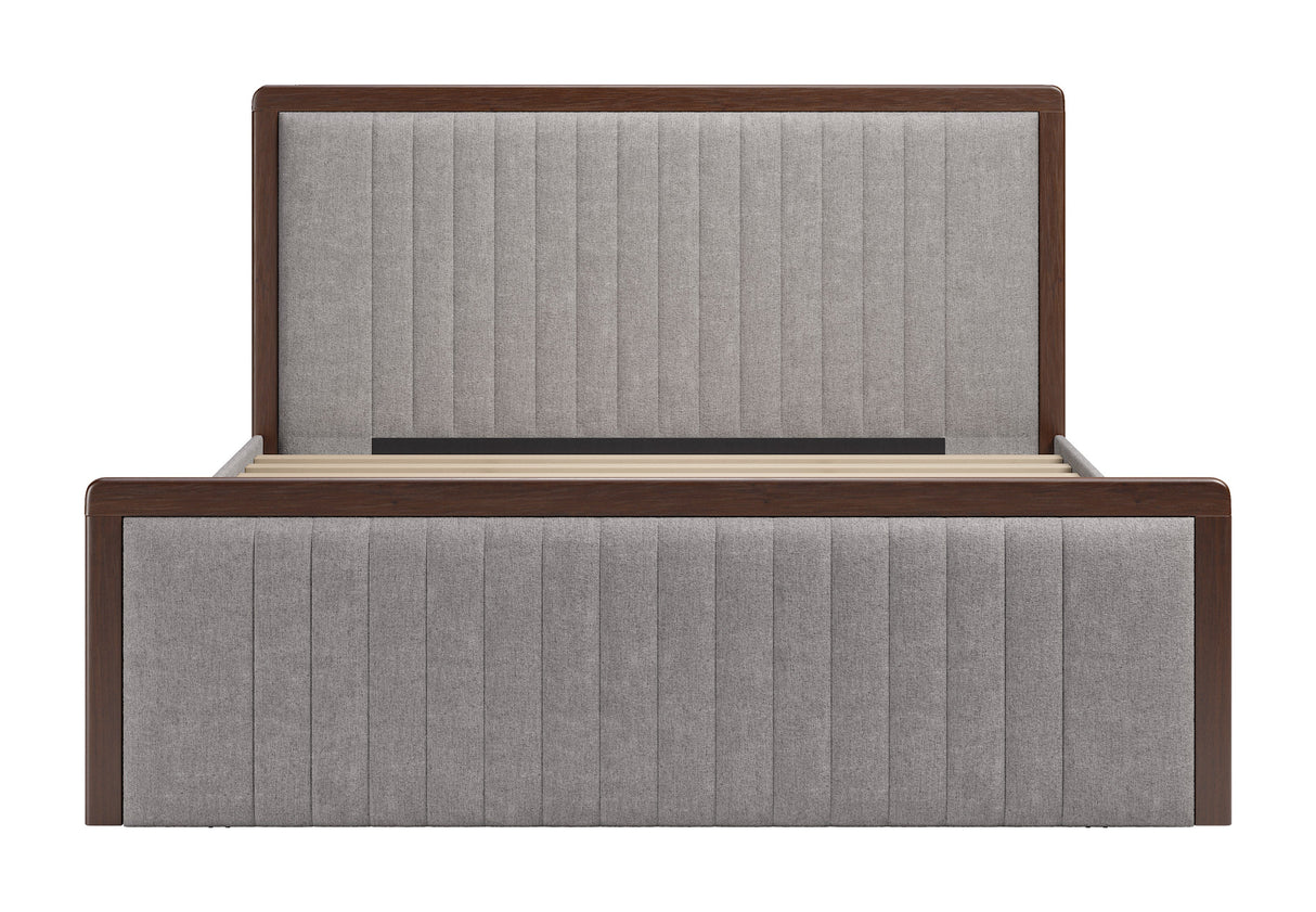 Somune Gray & Walnut King Bed by Zuomod at Eve Furniture