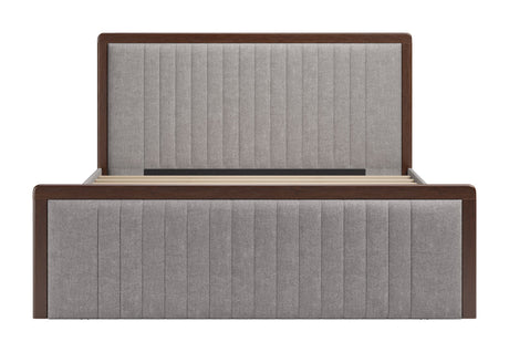 Somune Gray & Walnut King Bed by Zuomod at Eve Furniture