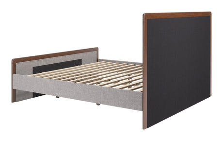 Somune Gray & Walnut King Bed by Zuomod at Eve Furniture