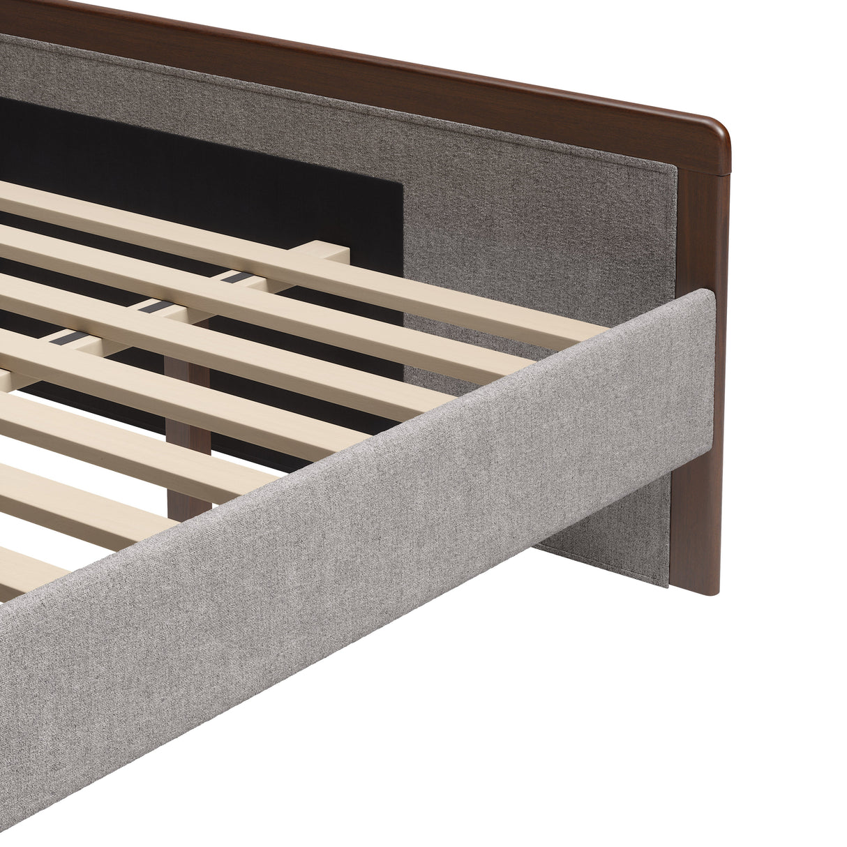 Somune Gray & Walnut King Bed by Zuomod at Eve Furniture