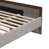 Somune Gray & Walnut King Bed by Zuomod at Eve Furniture