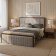 Somune Gray & Walnut King Bed by Zuomod at Eve Furniture
