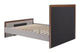 Somune Gray & Walnut Queen Bed by Zuomod at Eve Furniture