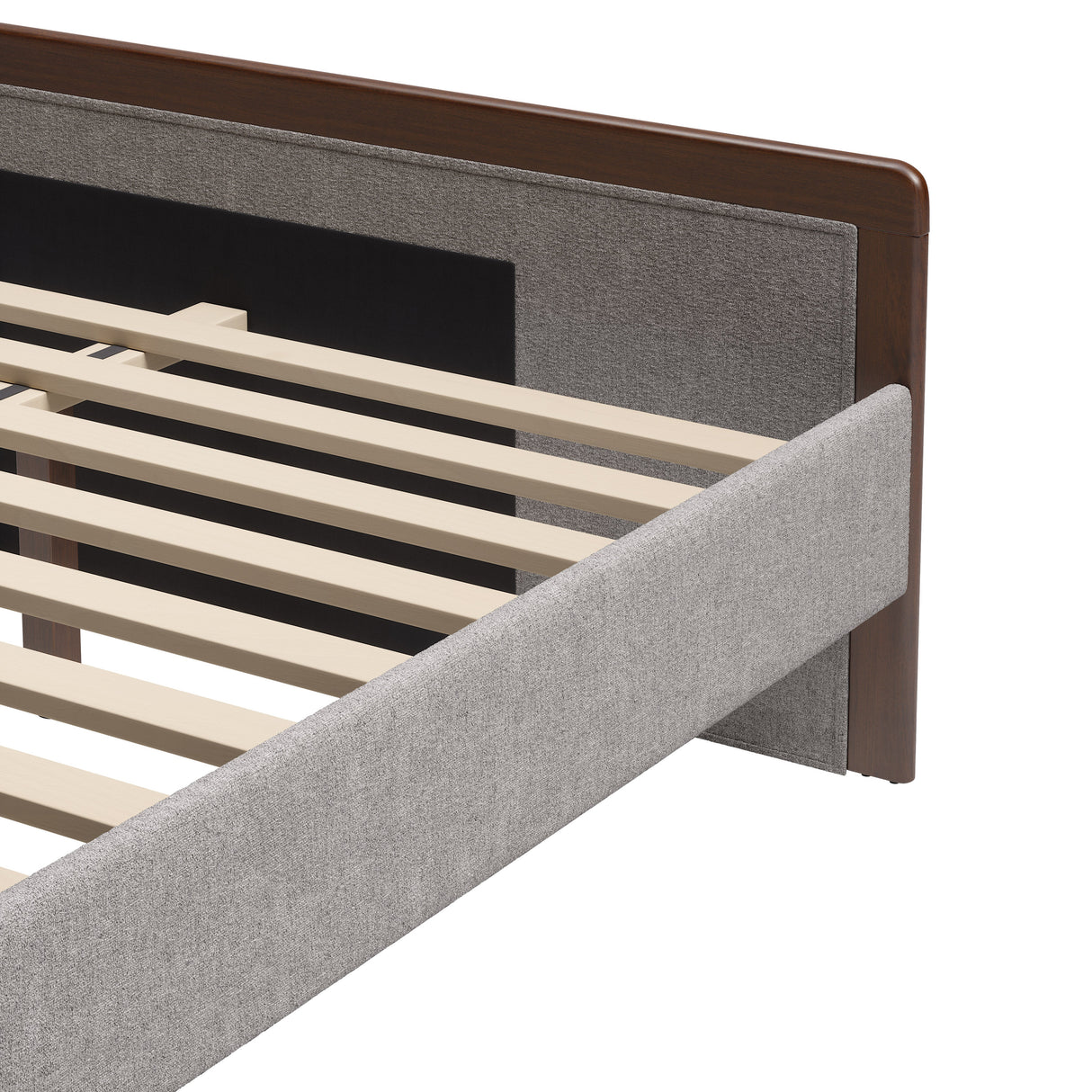 Somune Gray & Walnut Queen Bed by Zuomod at Eve Furniture