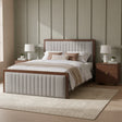 Somune Gray & Walnut Queen Bed by Zuomod at Eve Furniture