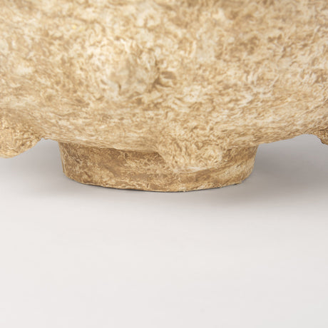 Sonam Set of 2 Beige Paper Mache Spiked Bowls by Mercana at Eve Furniture