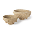 Sonam Set of 2 Beige Paper Mache Spiked Bowls by Mercana at Eve Furniture