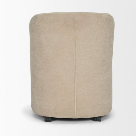 Sondra Beige Performance Fabric Upholstered Club Dining Chair by Mercana at Eve Furniture