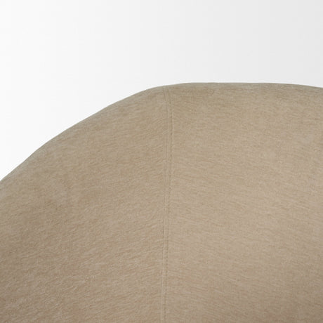 Sondra Beige Performance Fabric Upholstered Club Dining Chair by Mercana at Eve Furniture