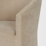 Sondra Beige Performance Fabric Upholstered Club Dining Chair by Mercana at Eve Furniture