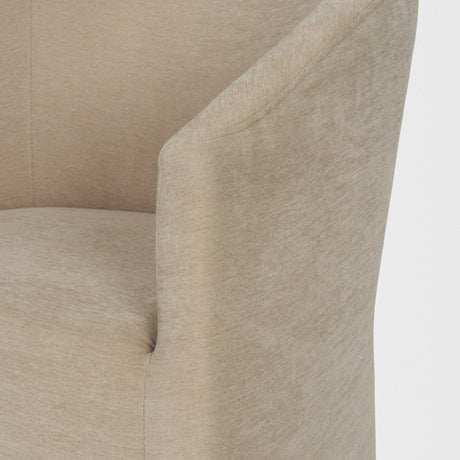 Sondra Beige Performance Fabric Upholstered Club Dining Chair by Mercana at Eve Furniture