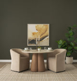 Sondra Beige Performance Fabric Upholstered Club Dining Chair by Mercana at Eve Furniture
