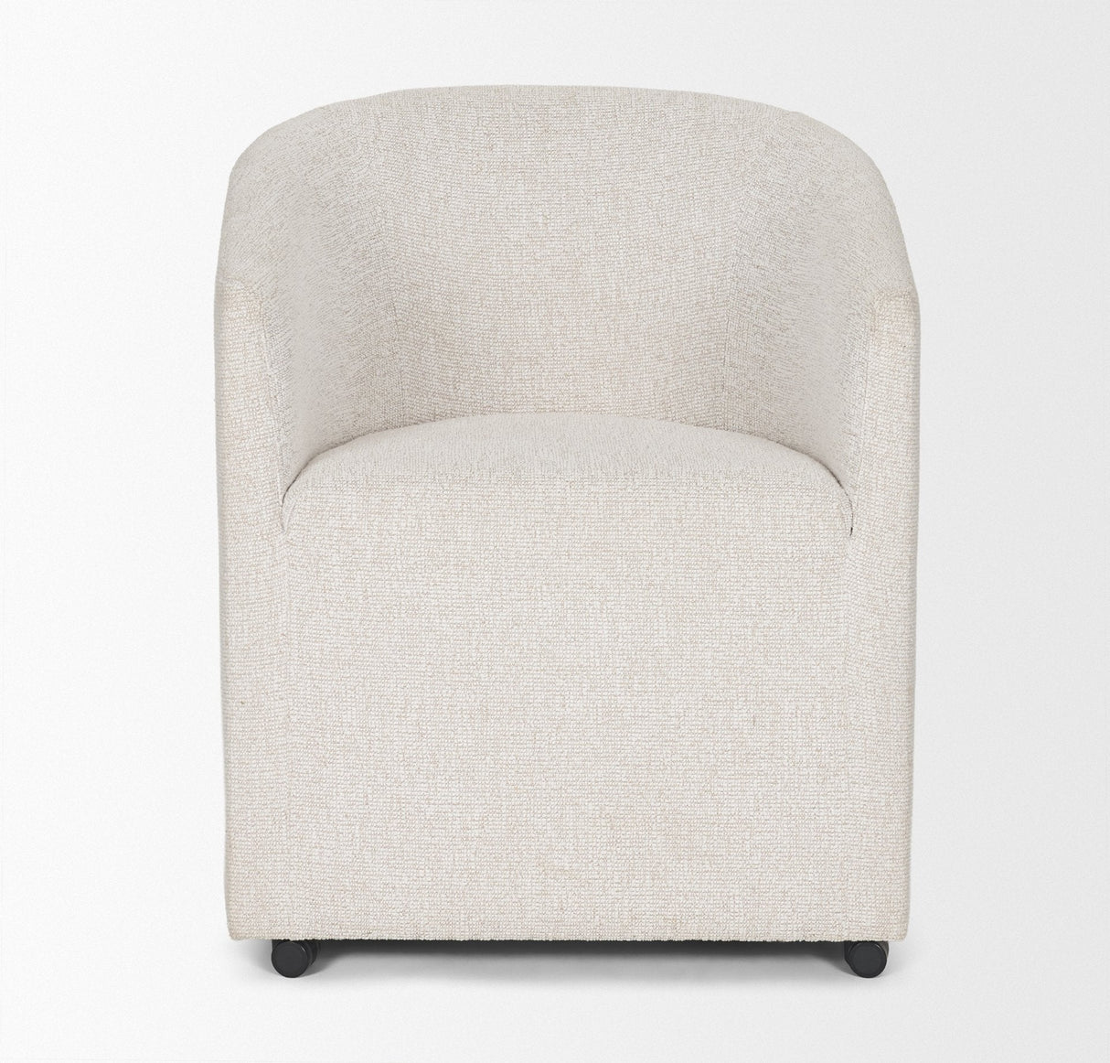 Sondra Cream Performance Fabric Upholstered Club Dining Chair by Mercana at Eve Furniture