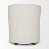 Sondra Cream Performance Fabric Upholstered Club Dining Chair by Mercana at Eve Furniture