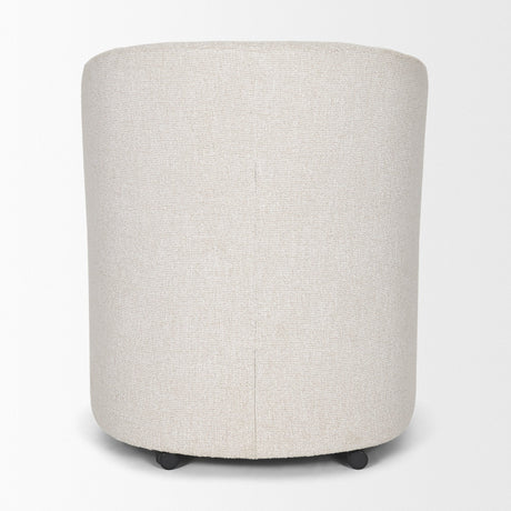 Sondra Cream Performance Fabric Upholstered Club Dining Chair by Mercana at Eve Furniture