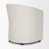 Sondra Cream Performance Fabric Upholstered Club Dining Chair by Mercana at Eve Furniture