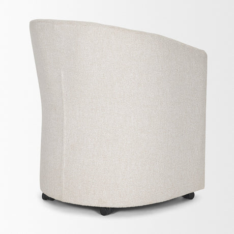 Sondra Cream Performance Fabric Upholstered Club Dining Chair by Mercana at Eve Furniture