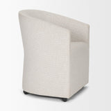 Sondra Cream Performance Fabric Upholstered Club Dining Chair by Mercana at Eve Furniture