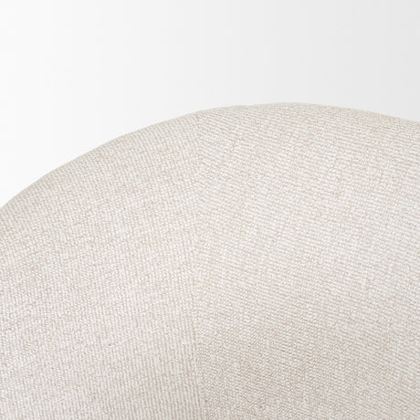 Sondra Cream Performance Fabric Upholstered Club Dining Chair by Mercana at Eve Furniture
