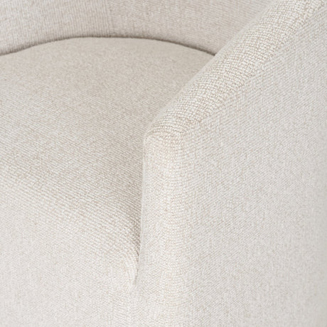 Sondra Cream Performance Fabric Upholstered Club Dining Chair by Mercana at Eve Furniture