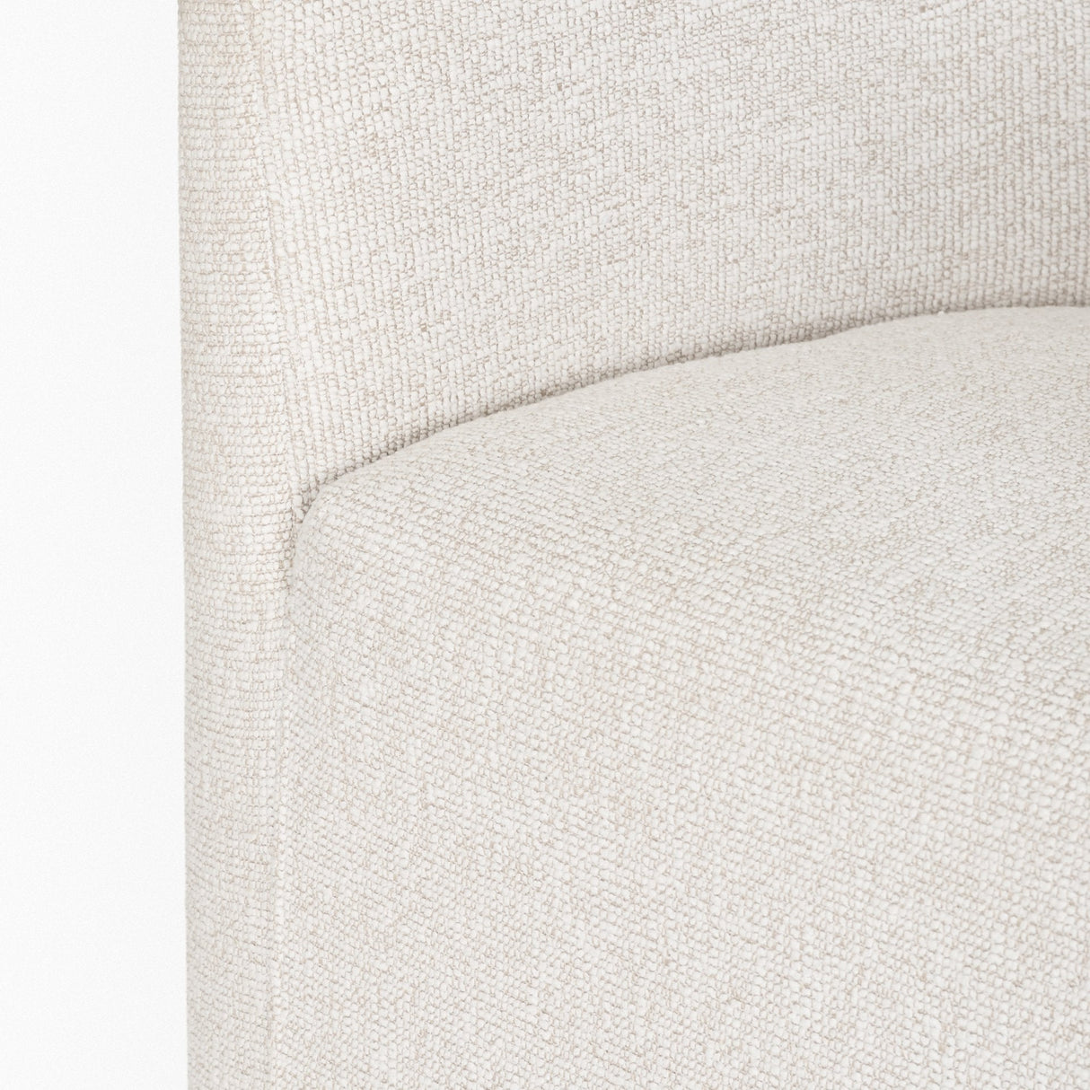 Sondra Cream Performance Fabric Upholstered Club Dining Chair by Mercana at Eve Furniture