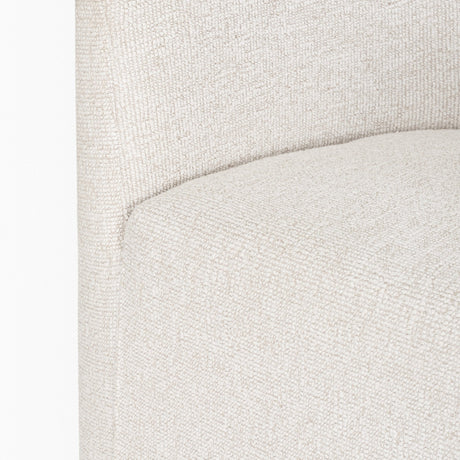Sondra Cream Performance Fabric Upholstered Club Dining Chair by Mercana at Eve Furniture
