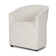 Sondra Cream Performance Fabric Upholstered Club Dining Chair by Mercana at Eve Furniture