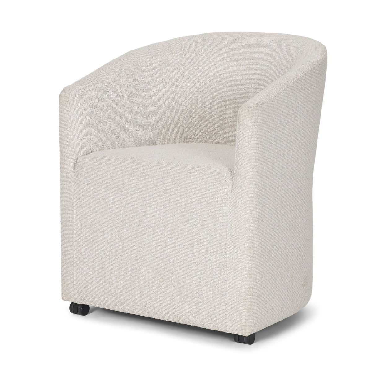 Sondra Cream Performance Fabric Upholstered Club Dining Chair by Mercana at Eve Furniture