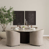 Sondra Gray Performance Fabric Upholstered Club Dining Chair by Mercana at Eve Furniture