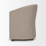 Sondra Gray Performance Fabric Upholstered Club Dining Chair by Mercana at Eve Furniture