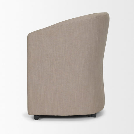 Sondra Gray Performance Fabric Upholstered Club Dining Chair by Mercana at Eve Furniture