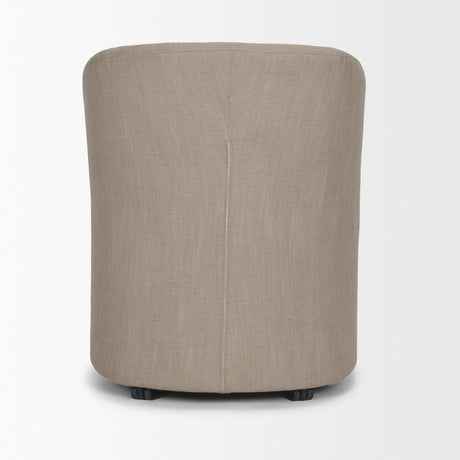 Sondra Gray Performance Fabric Upholstered Club Dining Chair by Mercana at Eve Furniture
