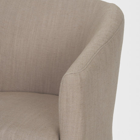 Sondra Gray Performance Fabric Upholstered Club Dining Chair by Mercana at Eve Furniture