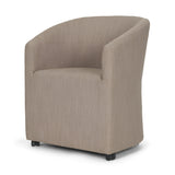 Sondra Gray Performance Fabric Upholstered Club Dining Chair by Mercana at Eve Furniture