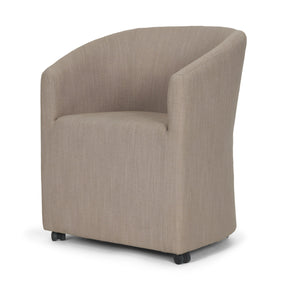 Sondra Gray Performance Fabric Upholstered Club Dining Chair by Mercana at Eve Furniture