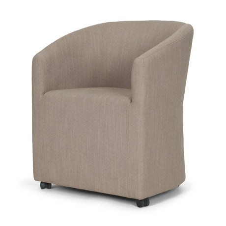 Sondra Gray Performance Fabric Upholstered Club Dining Chair by Mercana at Eve Furniture