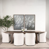 Sondra Oatmeal Performance Fabric Upholstered Club Dining Chair by Mercana at Eve Furniture