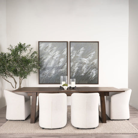 Sondra Oatmeal Performance Fabric Upholstered Club Dining Chair by Mercana at Eve Furniture