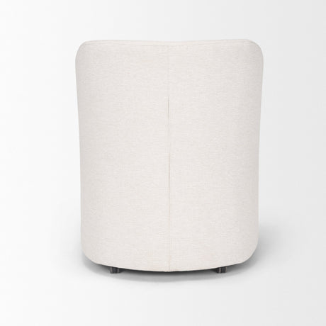 Sondra Oatmeal Performance Fabric Upholstered Club Dining Chair by Mercana at Eve Furniture
