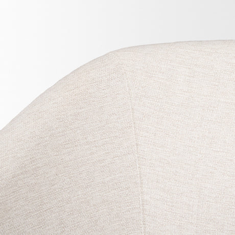 Sondra Oatmeal Performance Fabric Upholstered Club Dining Chair by Mercana at Eve Furniture