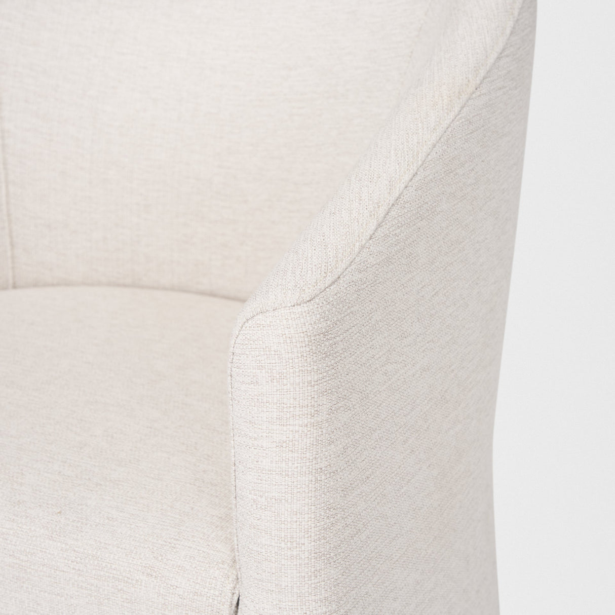 Sondra Oatmeal Performance Fabric Upholstered Club Dining Chair by Mercana at Eve Furniture