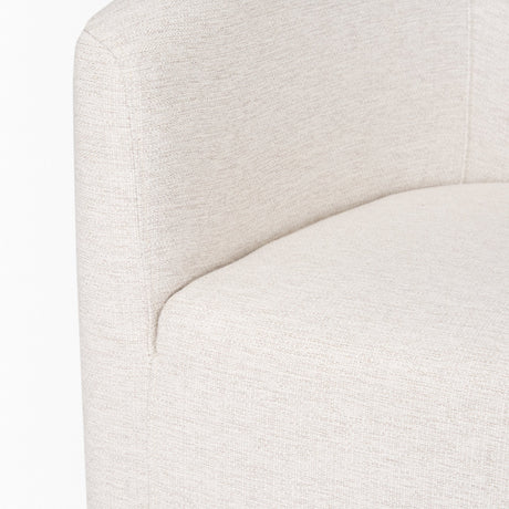 Sondra Oatmeal Performance Fabric Upholstered Club Dining Chair by Mercana at Eve Furniture